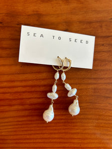 Sea To Sead Chunky Pearl Mini Hoops SSE57