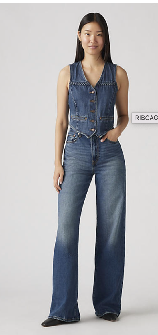 A60810012 Levi's Ribcage Wide Leg Polar Perimeter