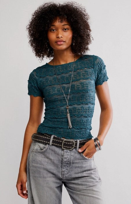 Free People Angelina Lace Tee F24BS2306