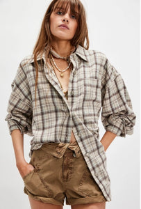 Free People Ashley Plaid Shirt OB2258690