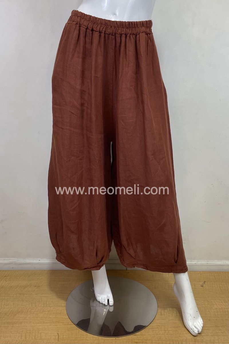 Hot Knots Wide Leg Linen Pants L30511