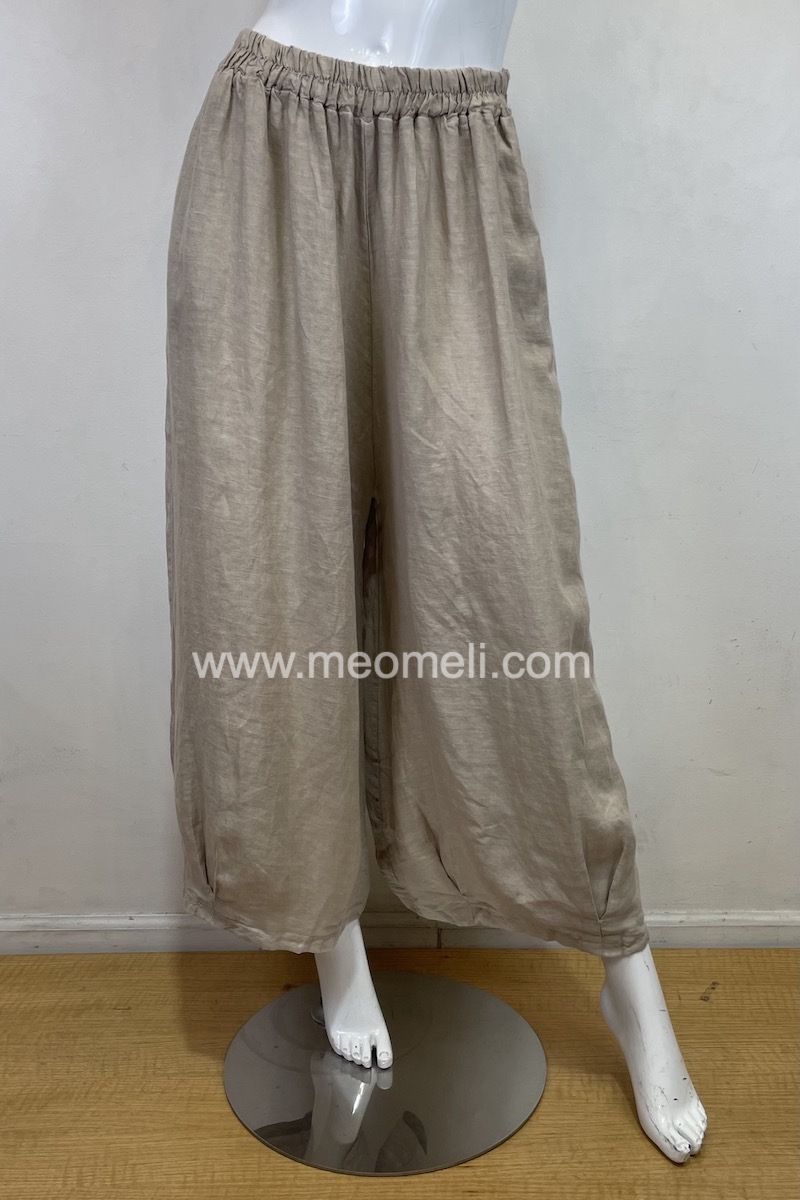Hot Knots Wide Leg Linen Pants L30511
