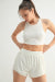 Mono B Essential Micro-Ribbed Racer Athleisure Tank Top KT11624G