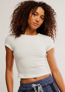 Free People Wait a Minute Baby Tee FP129278CY