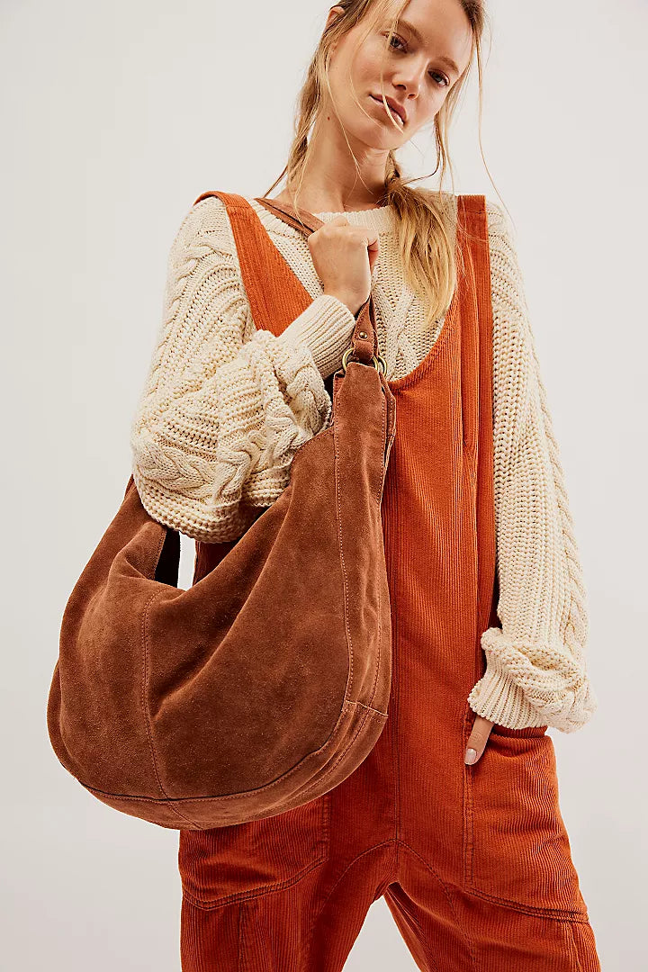 Free People Roma Suede Tote OB1549394 Rust
