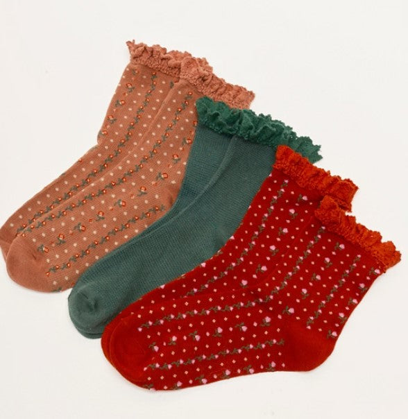 Free People Ruffle Sock Pack Merry and Bright FPH25-01